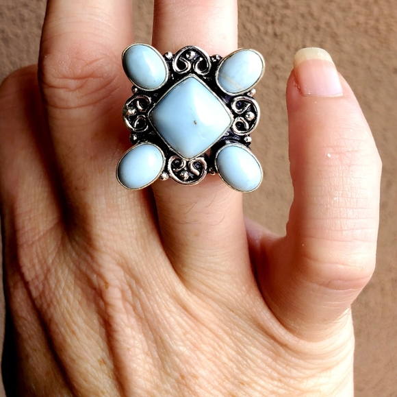 New Owyhee Opal 925 Silver Ring. - Picture 5 of 9